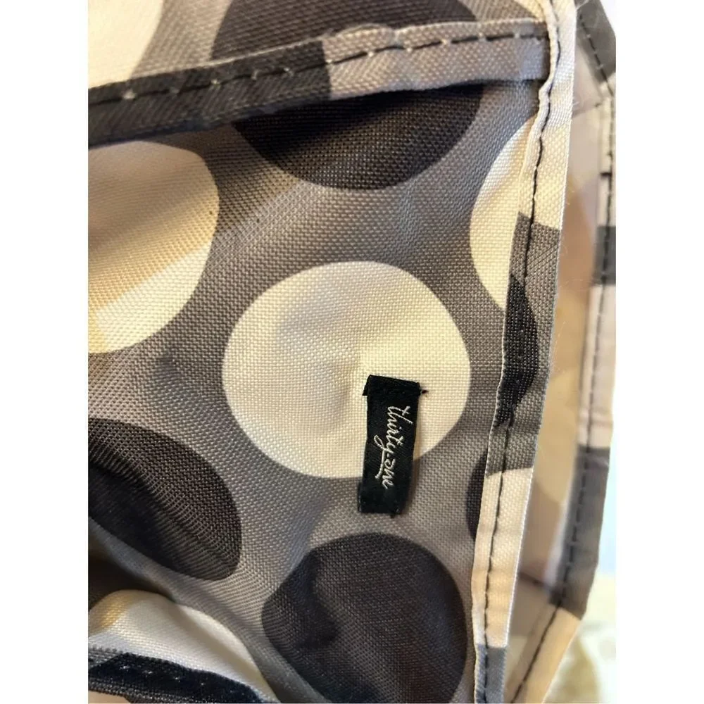 Thirty-one 31 organizer tote black white dots red 